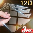 3Pcs Tempered Glass for iPhone 14 Pro Max 13 12 Mini 11 Screen