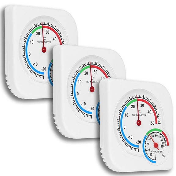3Pcs Thermometer with Hygrometer Indoor Outdoor Garden Thermo Analog Humidity