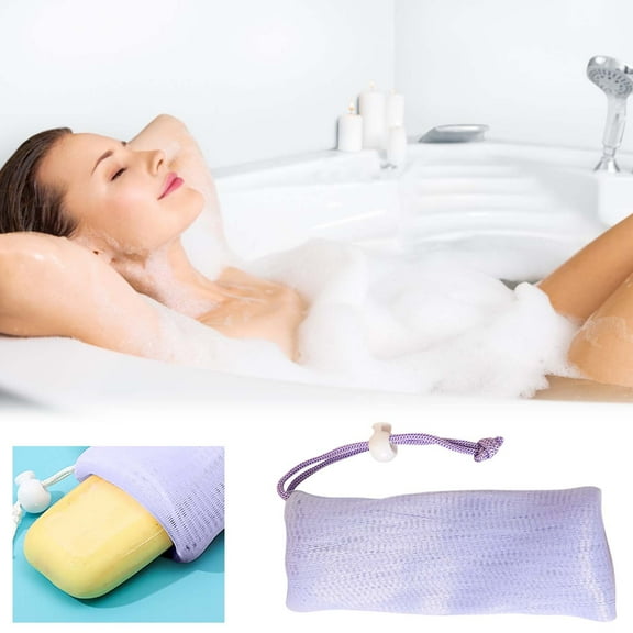 3Pcs Thickening Hanging Foaming Net! Cagogo Summer Shower Gel Bag, Foaming Net For Soap And Face Wash, Thickening Nylon Soap Storage Bag, Hanging Foam Net For Sensitive Skin, Portable Travel Foam
