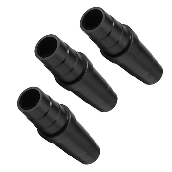 3Pcs Time-Saving Vacuum Cleaner Adapters Black PVC, Universal Compatibility, for Easy Accessory Changes