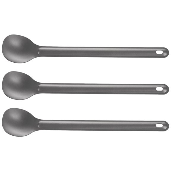 3Pcs Titanium Spoon 21.5Cm X 3.9Cm Camping Spoon Outdoor Tableware Long-Handled Titanium Spoon