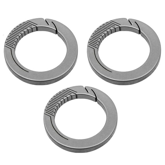 3Pcs Titaniums Rings Carabiner Keyring AntiLost Quick Releases Key Rings Round Carabiner Clip Tool for Women Man
