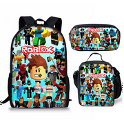 XGEEK 3Pcs Toddler Backpack for Boys with Lunch Bag Pencil Case School Bags Student Bookbag for Girls Game Fans Gifts