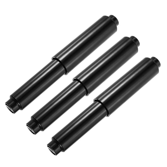 3Pcs Toilet Paper Holder, 4-5/16-6-5/16" Plastic Spring-Loaded Rod, Matte Black
