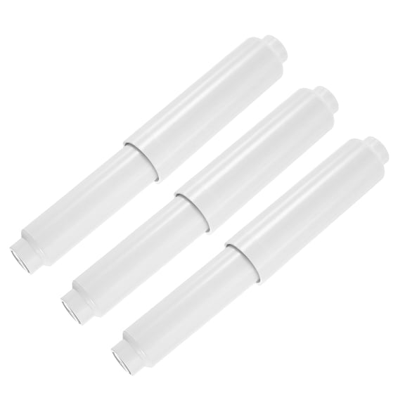 3Pcs Toilet Paper Holder, 4-5/16-6-5/16" Plastic Spring-Loaded Rod, White