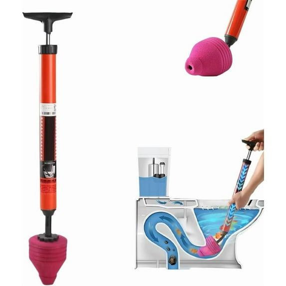 3Pcs Toilet Plunger, Household High-Pressure Toilet Unblocker, Drain Clog Remover Tool, Air Drain Blaster Plumbing Tool, Powerful Plunger for Kitchen Sink, Bathroom, Clogged Pipe