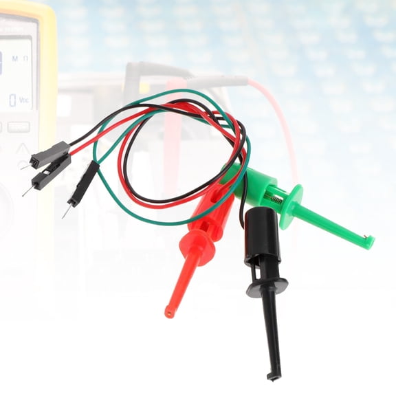 3Pcs Transistor Testers Hooks Hook Type Testing Clips Test Instruments with Male Head Electrical Test Work