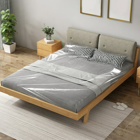 3Pcs Transparent PE Plastic Mattress Storage Bag for Moving Storage Foldable Waterproof Mattress Protector Cover for Furniture Protection