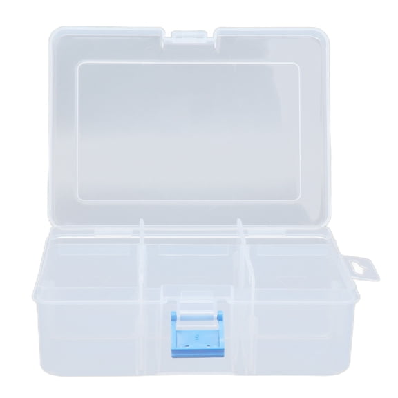 3Pcs Transparent Parts Box Removable Separate 6-Grid Hardware Tools Organizer PP Storage Case (10.6 inches / 27 cm)