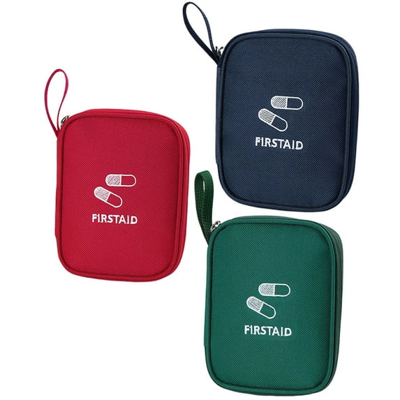 3Pcs Travel First Aid Kit Small Medicine Bag with Handle Large Medical Kit Rescues Pack Oxford Cloth Emergency Supplies Storage Bag Portable First Aid Kit for Home and Outdoor Camping Small