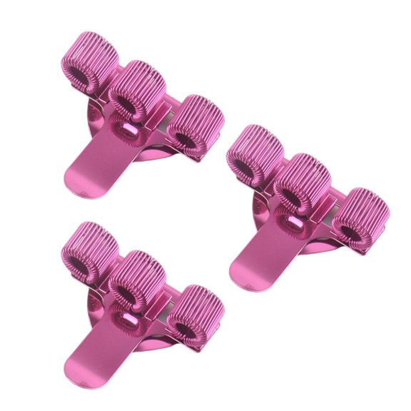 3Pcs Triple Hole Pen Holder Metal Pencil Holder Pouches with Pocket Clip Adjustable Spring Rings for Uniform Journal