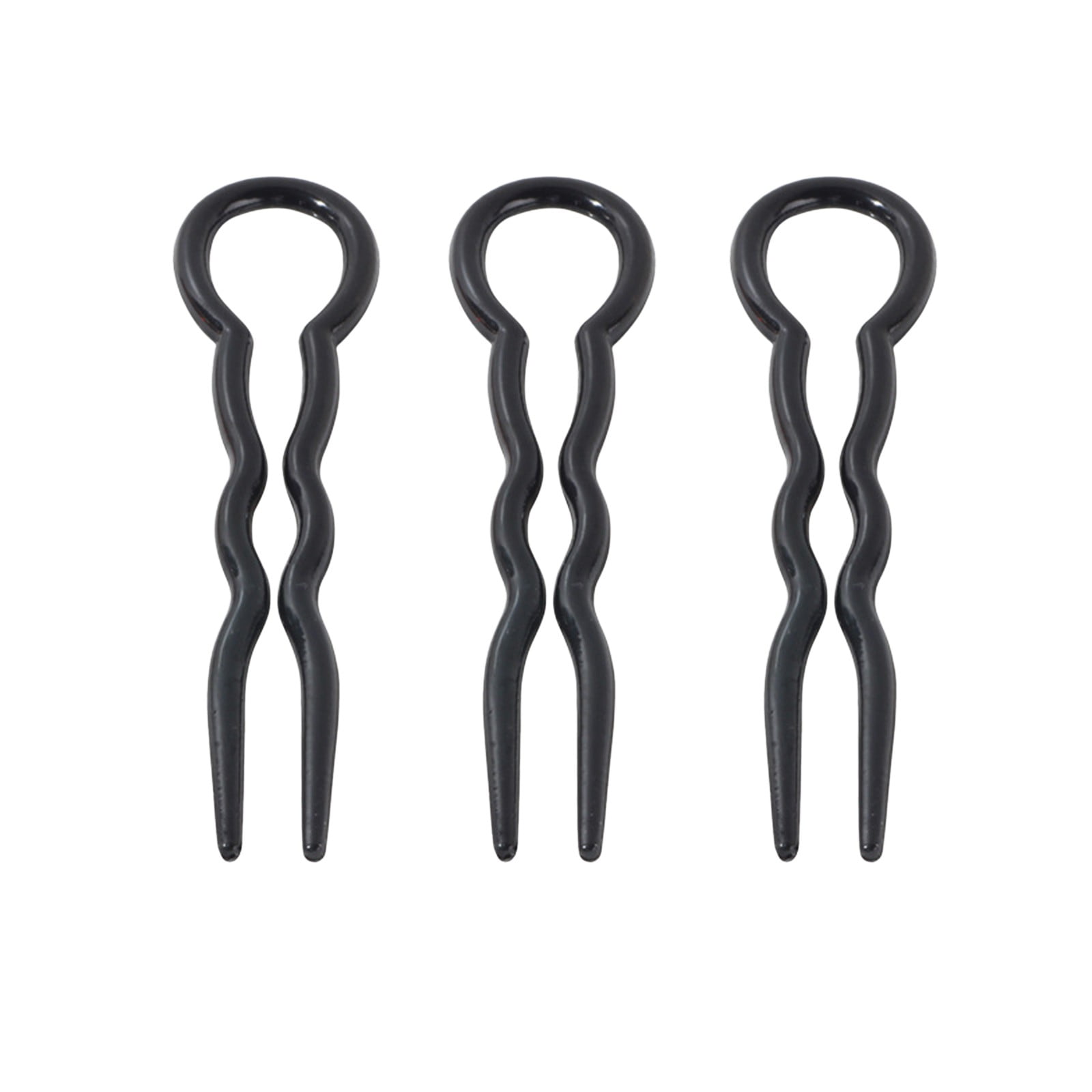 3Pcs U Shaped Hair Pins Pin Wavy Crink U Shaped Chignon Hair Pin Updo