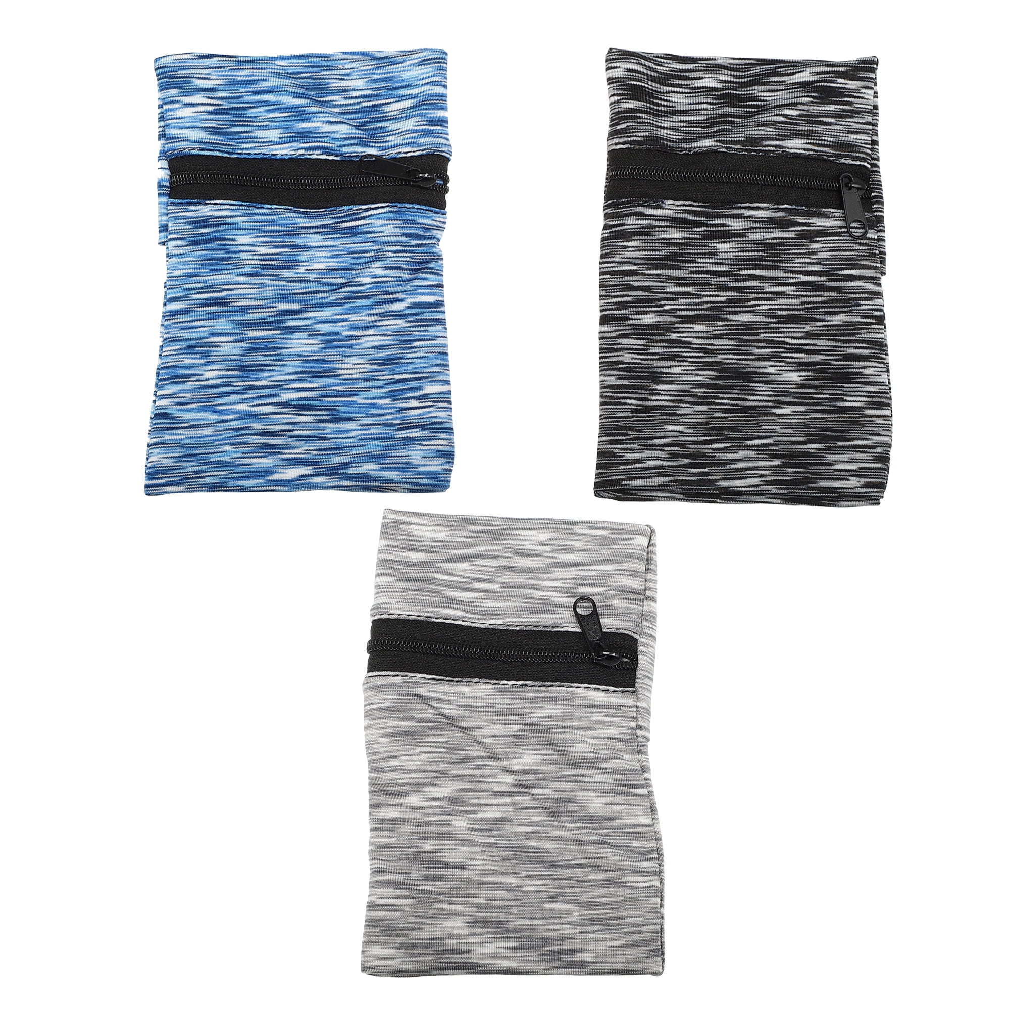 3Pcs Universal ArmBand Case Cell Phone Holder Exercise Arm Holder for Running Gym Black Gray