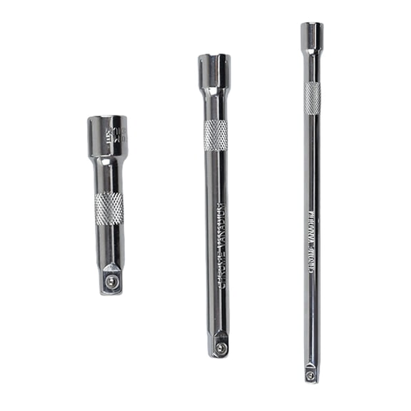 3Pcs Universals 3/8" or 1/2" Drive Socket Ratcheting Wrench Extension Rod 3 Length for Mechanics Hobbyists Enhances Grip