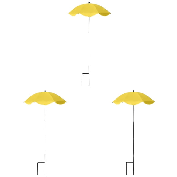 3Pcs Upgraded Umbrellas - 26inch Adjustable Garden Shade Covers for Outdoor Potted Plants, Sturdy Sun Protection Umbrella for Flower Pots & Garden Beds, Gardening Gift