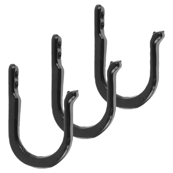 HOMEMAXS 3-Piece Vintage Rustic Iron Wall Hooks Set Single Hook Coat Hangers for Bedroom, Entryway, and Bathroom