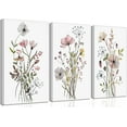 thumbnail image 1 of 3Pcs Vintage Wildflower Canvas Wall art Country Farmhouse Watercolor Flower Botanical Painting Pictures Wall Decor Floral Poster Print Artwork for Bedroom Living Room Girls Room Decoration, 1 of 7