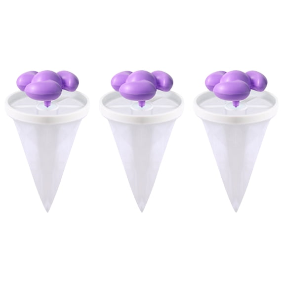 3Pcs Washing Machine Hair Filter Bags – Reusable Lint & Pet Hair Catcher for Laundry, Vortex Float Mesh Lint Remover & Washer Filter(Purple)