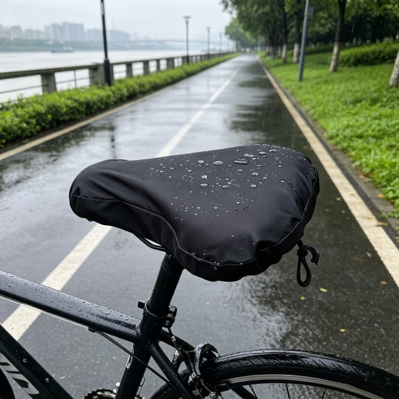 3Pcs Waterproof Bike Seat Cover, Usloyux Bicycle Seat Cover Waterproof Resistant Dustproof Saddle Protector, Elastic Drawstring Bike Seat Cover for Rain Sun Snow Protection, Mountain Road Electric