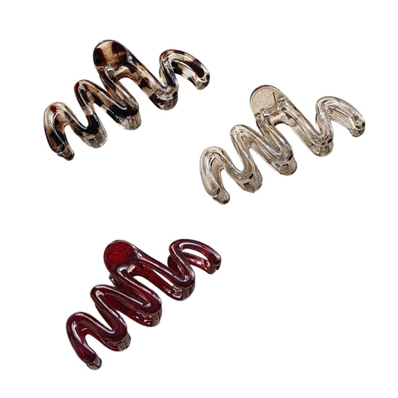 3Pcs Waved Hair Clip For Long HairNon Slip Grip Women Stylish Hair Accessories for Various Occasion