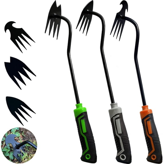 3Pcs Weed Puller Tool Garden Weed Pulling Tool,Portable Garden Weeder Tool,Gardening Weeding Tools for Garden Hand Tools for Vegetable Gardening Backyard Farm Planting & Uprooting Weeding Tool