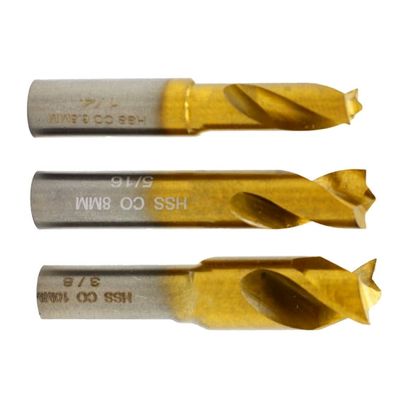 3Pcs Welding Spots Drill Bit Set Spots Welding Drill Bit End Mill Drill Milling Cutter for Lathe Sheet Removal