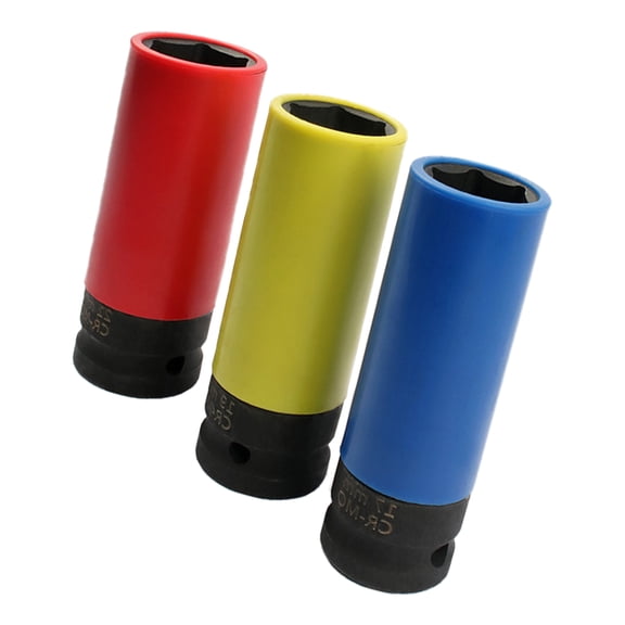 3Pcs Wheel Socket Set Impacts Wrench 1/2inch Drives Lugs Nut Socket Wheel Protectors Impacts Socket Set Accessories