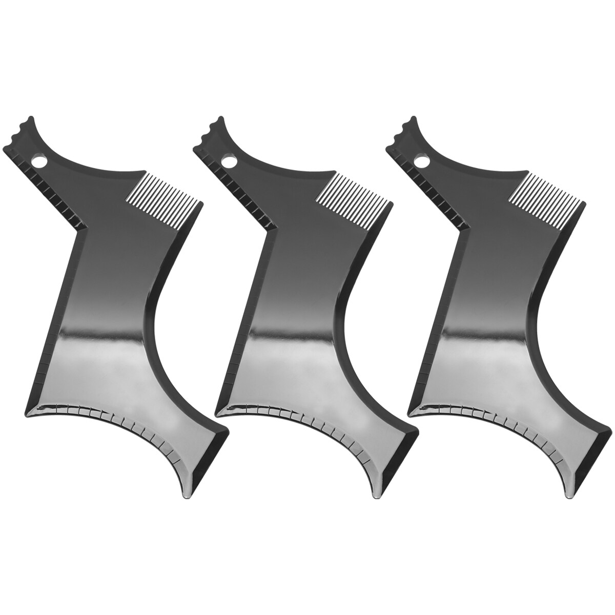 3Pcs Whiskers Shaper Set Beard Molding Ruler Beard Cutting Template ...