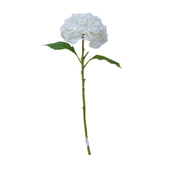 3Pcs White Hydrangea Stems Home Collection, Silk Flowers Full Hydrangea Flowers Artificial With Stems 19.7" Home Decor