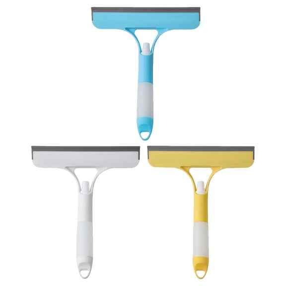 TABLZONE Glass Shower Squeegee Set, Ergonomic Handle, Assorted Colors, 3 Pieces for Bathroom Cleaning