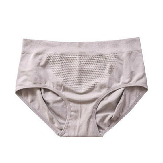 3Pcs Women Panties Hollow Out Butt Lift Underwear Seamless Abdomen Shaping Body Shaper Briefs for Daily Wear,Grey