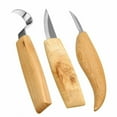 thumbnail image 1 of 3Pcs Wood Carving Knife Cutter Whittling Hook Kit 155mm DIY Craft Hand Tools Set, 1 of 10