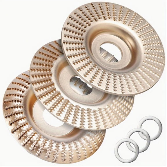 3Pcs Wood Sanding Discs with Backing Pads - Angle Grinder Sanding & Polishing Discs for Wood Surface Finishing, Pack Efficient Woodworking Kit
