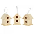 thumbnail image 1 of 3Pcs Wooden Birdhouse for Swallows Birds Outdoor Hanging Birdhouse Garden Patio Decoration Bird Nest for Hummingbird Sparrow, 1 of 8