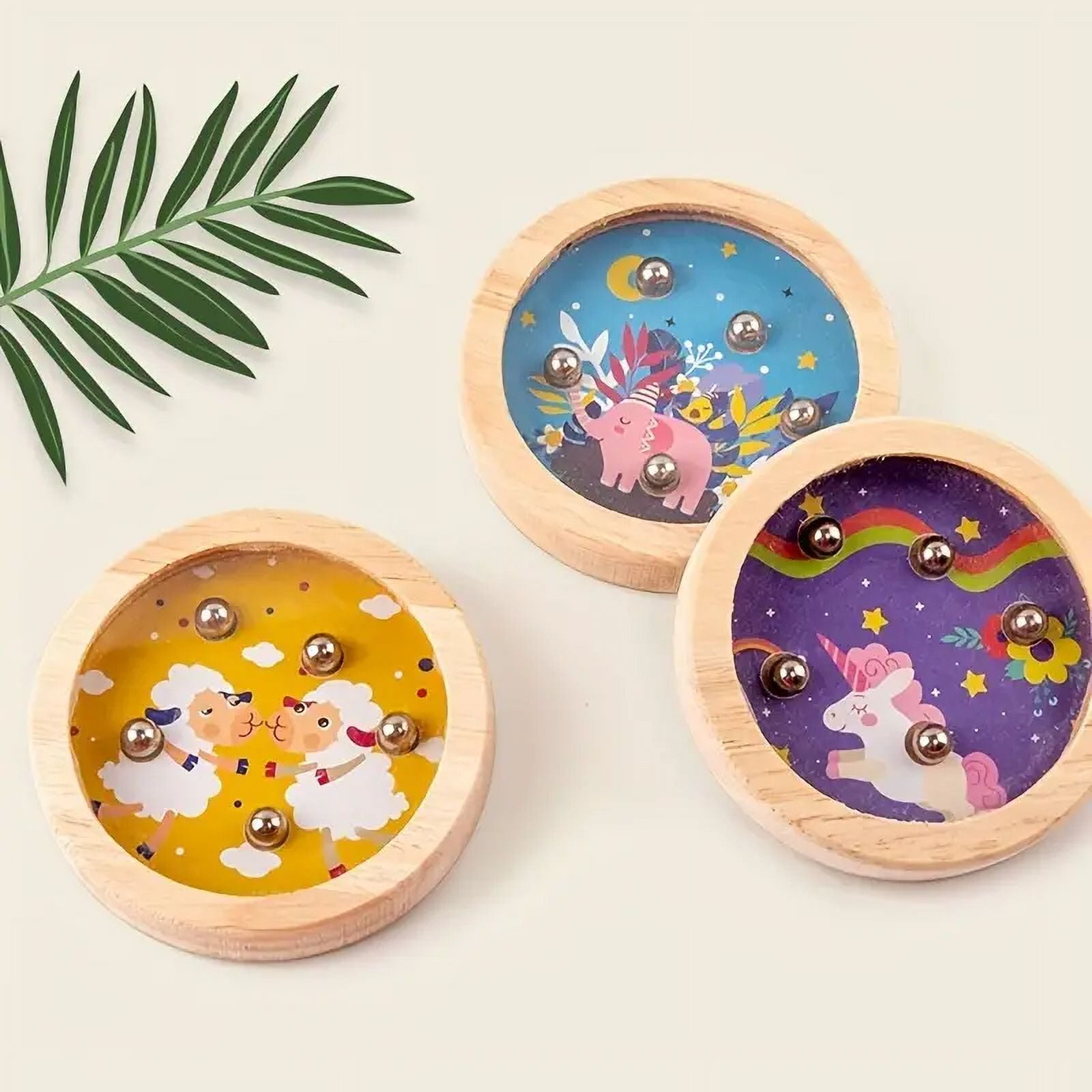 3Pcs Wooden Children's Beads Kindergarten Gift Baby Puzzle Early Education Aids Wooden Small