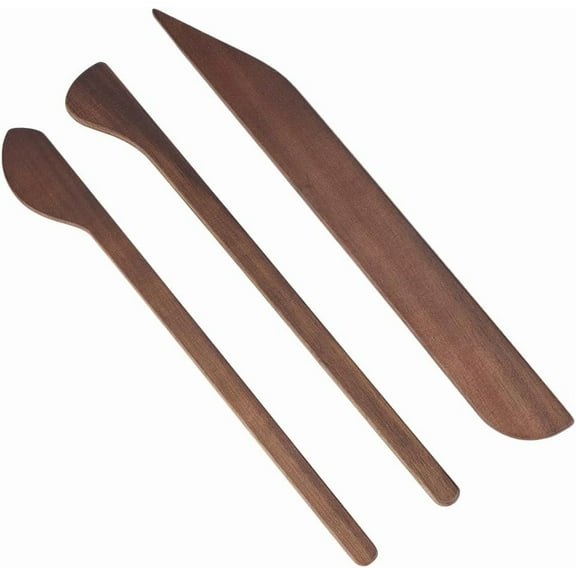 3Pcs Wooden Clay Carving Modeling Tool Wooden Clay Sculpting Tool Polymer Pottery Dough Modeling Tool