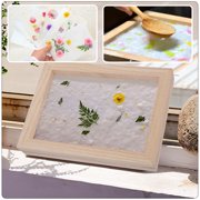 3Pcs Wooden Paper Making Papermaking Mould Frame Screen Mesh Tool Kits for Paper Handcraft DIY Paper Craft