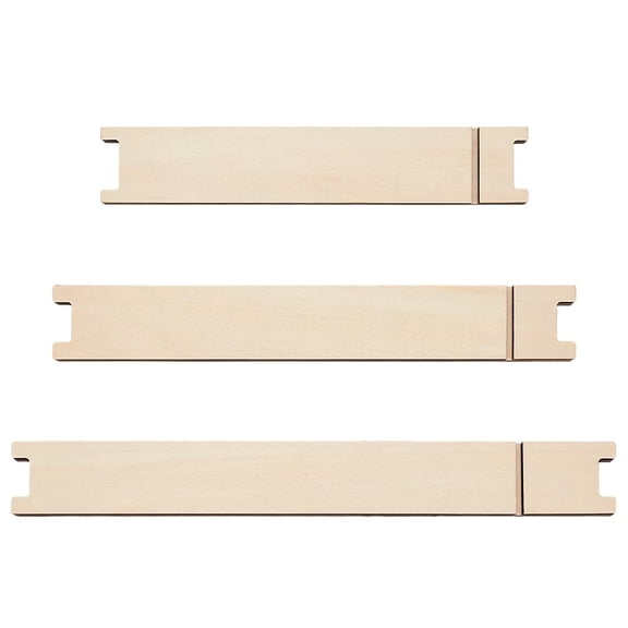 3Pcs Wooden Ribbon Cutting Ruler 8/10/ 12inch Ribbon Floss Ruler Sewing Tool for DIY Fabric Strips Ribbon Cutting Christmas Wreath Making