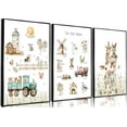 thumbnail image 1 of 3Pcs Woodland Safari Animals Nursery Canvas Wall Art Baby Jungle Small Animal Wall Decor Pictures Tree Bear Rabbit Fox Hedgehog Kids Posters Prints for Classroom Children Bedroom Decoration, 1 of 6