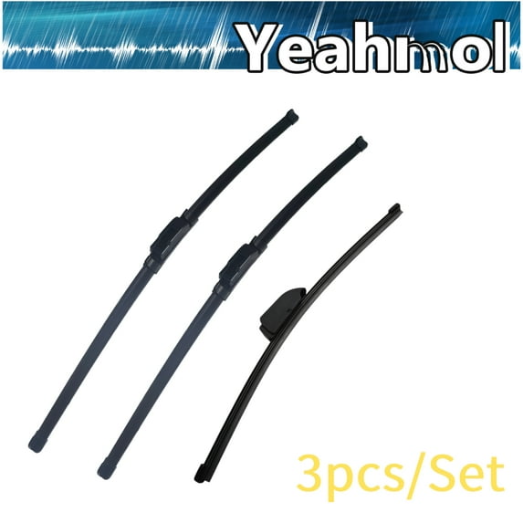Yeahmol 3Pcs Front and Rear Windshield Wiper Blades (pack of 3) Compatible for 2019-2020 Kia Niro EV, 24+14+13X, Y21H453B