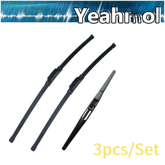 Yeahmol 3Pcs Front and Rear Windshield Wiper Blades (pack of 3) Compatible for 2021-2011 Mitsubishi Outlander Sport, 24+20+10B, Y26H4L6B