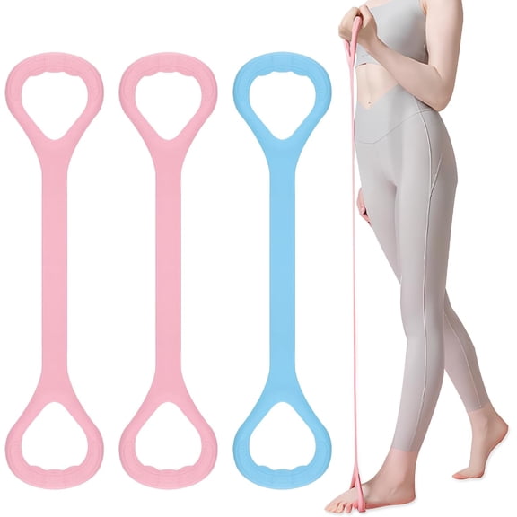 3Pcs Yoga Resistance Band, Figure 8 Resistance Band, Arm Back Training Elastic Ropes, Elastic Stretching Resistances Band For Arms, Back, Shoulders, And Chest Workouts