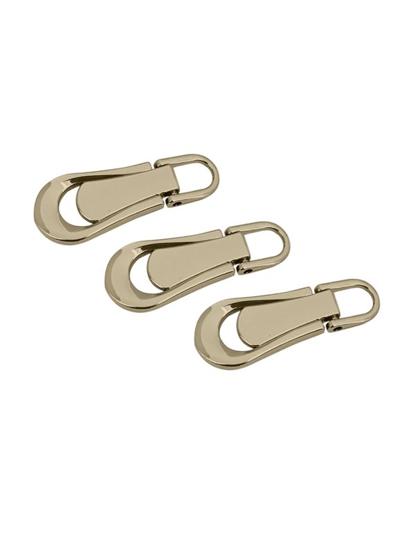 3Pcs Zipper Pull Replacement, CQCYD Zipper Pulls, Detachable Zipper Puller Replacement for Luggage, Metal Zipper Slider Pull Tab with Keychain Ring for Backpack, Jacket, Suitcase, Bag Repair