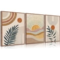 thumbnail image 1 of 3Pcs d Boho Abstract Wall Art Orange Rainbow Sun Desert Minimalist Picture Mid-Century Modern Poster Prints Neutral Botanical Geometric Canvas Painting Wall Decor for Living Room16L x 12W, 1 of 7