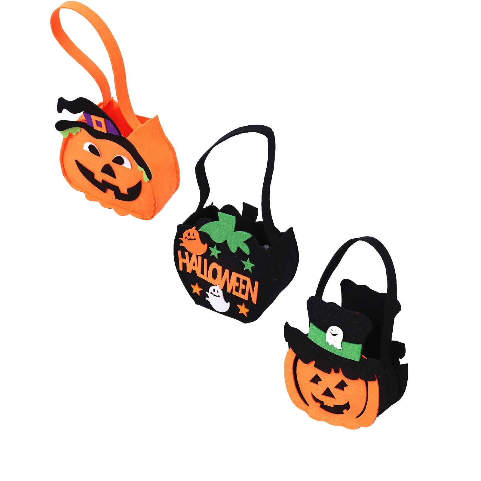 3Pcs gift bags for kids birthday halloween candy bowl bucket snack