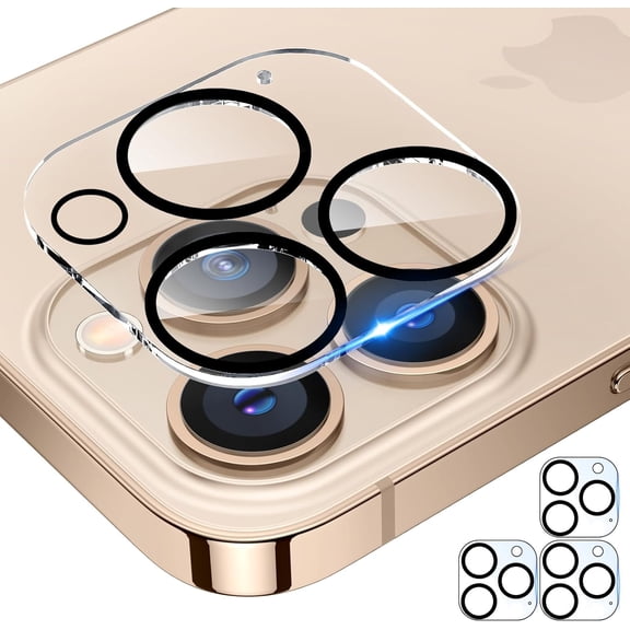 [3Pcs for iPhone 16 Pro / 16 Pro Max Camera Screen Protector, Tempered Glass Film Camera Cover Lens Protector, HD Clear, Full Edge to Edge, Case Friendly for iPhone 16Pro 6.3"/16 ProMax 6.9"