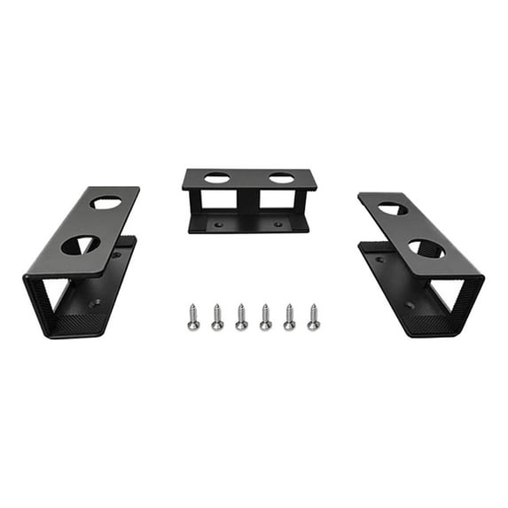 3Pcs under Desk Laptop Mount Brackets Stand Set Tray Shelf Storage Organizer Black