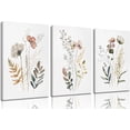thumbnail image 1 of 3Pcs vintage Watercolor Wildflower Canvas Wall art Colorful Botanical Floral Wall Decor Picture Retro Flower Poster Print Artwork for Living Room Bedroom Office Home Decoration, Canvas, 1 of 7