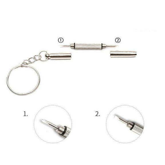 3Pcsmini 3In1 Screwdriver Glasses Phone Watch Screw Repair Tool Keyring Keychain