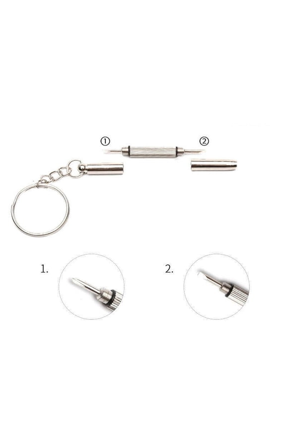 3Pcsmini 3In1 Screwdriver Glasses Phone Watch Screw Repair Tool Keyring Keychain